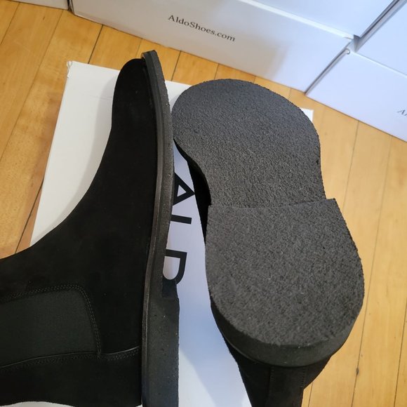 Aldo Men's Bentworth in Black Leather Chelsea Boots. - Picture 9 of 9